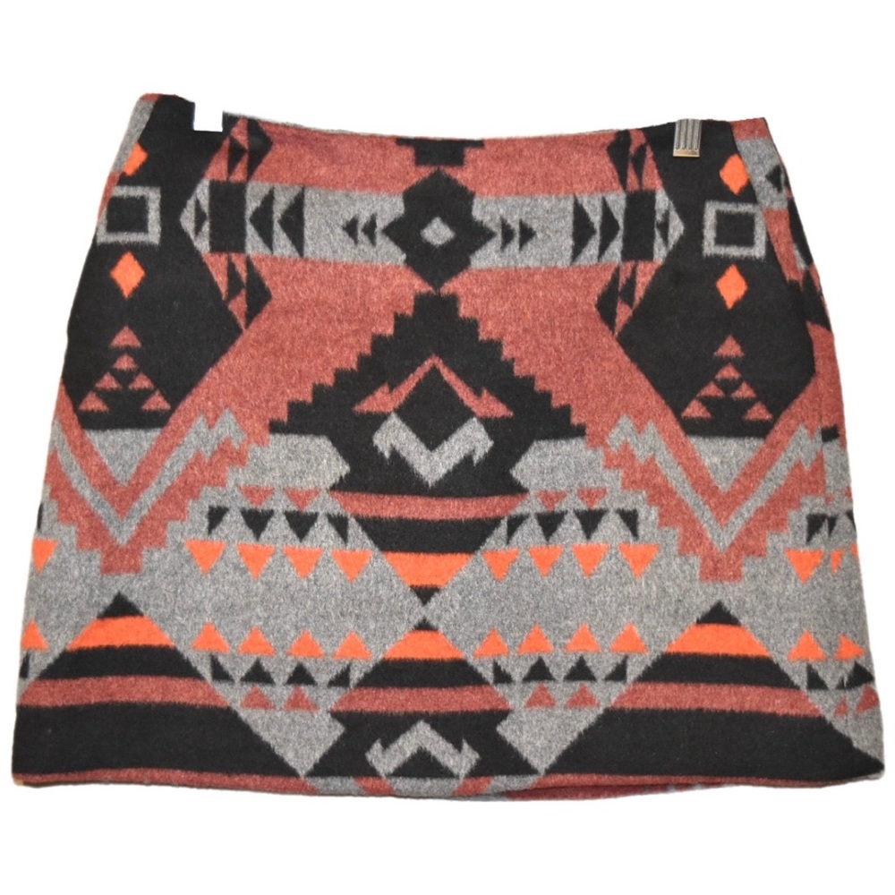 NWT Gap 6 Aztec Print Wool Skirt